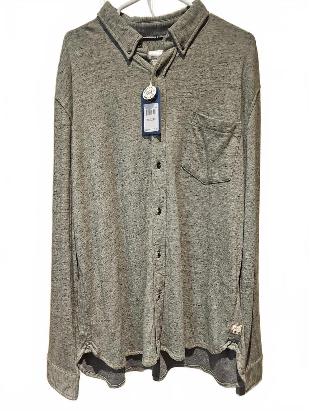 Surfside Supply Shirt Mens XL Thyme Heather Sage Long Sleeve Button  NWT  Ret$95